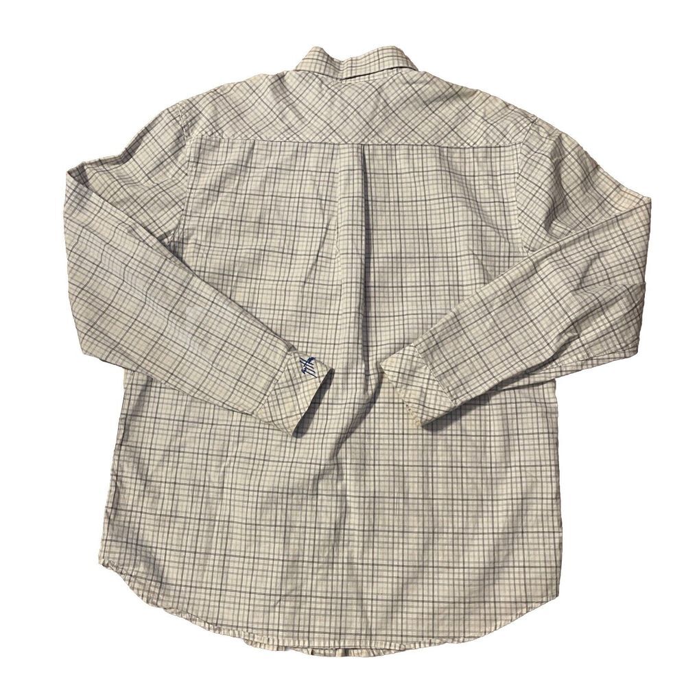 Guy Harvey Button Up Shirt Check Long Sleeve Blue Gray Black Men's Size Medium‎ - Picture 7 of 7